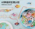 廣爾木質(zhì)兒童釣魚(yú)玩具1-3歲磁性小魚(yú)小貓釣魚(yú)池寶寶益智玩具 曬單實(shí)拍圖