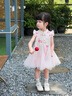 G.DUCKKIDS小黃鴨童裝漢服女童夏季連衣裙中國風(fēng)古裝旗袍裙子女孩網(wǎng)紗演出服 粉紅色 140 尺碼9~10歲【130-140cm】cm 曬單實(shí)拍圖