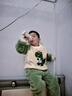 G.DUCKKIDS男童珊瑚絨睡衣2024兒童卡通家居服保暖套裝男寶加厚法蘭絨男孩冬 恐龍-男童 130cm 曬單實(shí)拍圖