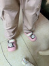 BAIHOU白猴男女小孩洞洞卡通室內(nèi)戶外沙灘兒童包頭涼拖鞋 D04粉32-33 曬單實拍圖