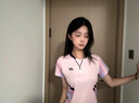 尤尼克斯（YONEX）25新款羽毛球服女款短袖速干大賽服網球比賽團購印字 女士短袖210065BCR-423珍珠粉紅 L 曬單實拍圖