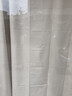 銘聚布藝（MINGJU）窗簾 全遮光窗簾成品窗簾布遮陽(yáng)簾滌塔夫奶油色掛鉤式2.0*2.4單片 曬單實(shí)拍圖