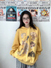 BJHG不計(jì)后果美式衛(wèi)衣男款2025新款秋季潮動(dòng)物插畫休閑連帽重磅外套女 古黃色 L 曬單實(shí)拍圖