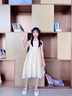 G.DUCKKIDS童裝公主裙女童夏裝洋氣兒童連衣裙小女孩生日禮服中大童演出服 粉色 120 (建議身高110cm  6-7歲)cm 曬單實(shí)拍圖