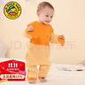 G.duck小黃鴨嬰兒爬行服寶寶拖地爬爬服兒童連體衣服春秋裝懶人擦地薄款 桔色包手露腳  薄 春秋 100cm 23斤-26斤 曬單實(shí)拍圖