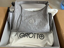 GROTTO個樂25年新色吐司hobo包植鞣羊皮腋下單肩斜挎軟包七夕禮物 薄霧灰/亮銀 S 曬單實拍圖