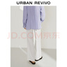 URUR2025秋季新款女裝簡(jiǎn)約松緊腰抽繩闊腿休閑長(cháng)褲UWM850099 本白 30 曬單實(shí)拍圖