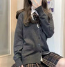 妃奧絨秋冬日系學(xué)院風(fēng)針織開(kāi)衫外套女校供感制服深灰毛衣長(cháng)袖上衣2025 深灰色開(kāi)衫 M 曬單實(shí)拍圖