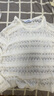 深呼吸DEEP BREATH女裝2025夏裝新款薄款鏤空喇叭袖針織衫女A301900 白 M (3) 曬單實拍圖