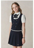 E·LAND KIDS藤校少女童裝女童套裝25年夏季新品蝴蝶結(jié)襯衫短裙 Navy藏青色/59 165/M 均碼 曬單實(shí)拍圖