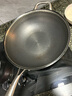 赫巴茲（HZIB）德國不粘鍋316不銹鋼炒鍋炒菜鍋具少油煙平底炒鍋電磁爐燃氣通用 雙面屏+玻璃蓋內(nèi)徑32外徑 34cm 曬單實拍圖
