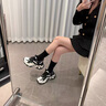 CHERY KALLY【月光如影】氣質(zhì)潮牌炸街老爹鞋女2025新款潮酷真皮厚底增高鞋 黑晝雪 37 曬單實(shí)拍圖