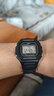 卡西歐（CASIO）男表小方塊電子表 運動手表學生手表 多功能防水男士手表 方塊黑色W-218H-1A 曬單實拍圖