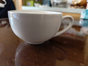 華貢純白骨瓷咖啡杯杯碟套裝簡(jiǎn)約拿鐵杯子帶碟子牛奶茶杯陶瓷早餐杯 單杯 曬單實(shí)拍圖