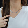 中國黃金CHINA GOLD刀片蛇骨銀鏈女輕奢小眾鎖骨素鏈七夕情人節(jié)禮物女送女友老婆生日 刀片蛇骨鏈 曬單實拍圖
