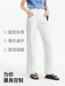 森馬（Semir）森柔牛仔牛仔褲女涼感闊腿褲25夏顯腿長(cháng)褲子109325124006 曬單實(shí)拍圖