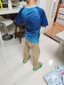 ASK JUNIOR【快干系列】?jī)和哪型笟獠c(diǎn)快干短袖運(yùn)動(dòng)跑步T恤 藍(lán)色  140  曬單實(shí)拍圖