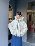 森馬（Semir）羽絨服女中長(cháng)款花苞輕薄三防2025新款oversize插肩袖冬裝防風(fēng) 奶白（白鴨絨）10501（特寬松介意可拍小一碼） M 曬單實(shí)拍圖