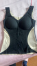貓人含羊毛蠶絲德絨保暖背心女帶胸墊免穿文胸內衣女美體背心黑色L 曬單實(shí)拍圖