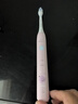 飛利浦（PHILIPS）兒童電動(dòng)牙刷 送男孩女孩生日禮物 適用4-6-12歲 聲波震動(dòng) 2種模式 自帶2支刷頭粉HX2432/02 曬單實(shí)拍圖