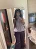 UR2025秋季新款女裝氛圍感百搭休閑系帶收腰吊帶衫UYY250062 淺紫 M 曬單實(shí)拍圖