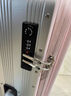 美麗鳥(niǎo)大容量電動(dòng)行李箱可上飛機可騎行可登機旅行箱男女電動(dòng) 20寸銀灰色條紋款【可登機】贈坐墊 曬單實(shí)拍圖