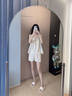 韓姿朵（Hanziduo）雙層紗布棉紗情侶睡衣女吊帶無(wú)袖性感夏季純棉嬰兒紗棉綢男家居服 3262女 L 曬單實(shí)拍圖