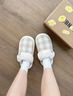 樸西冬季格紋復古保暖室內女棉拖鞋厚底居家防滑舒絨棉內里情侶棉拖男 奶咖色 37-38 曬單實(shí)拍圖