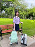 回力簡約書包女生初中生高顏值小清新高中大容量雙肩包大學(xué)生輕便背包 綠色【沖天鴨掛件】 曬單實拍圖