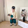 G.DUCKKIDS小黃鴨童裝男童套裝春秋2024新款兒童衣服男孩帥氣小熊襯衣兩件套 咖啡色 90 建議1~2歲【 80-90cm】cm 曬單實(shí)拍圖