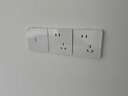 公牛（BULL）五孔插座帶開(kāi)關(guān)暗裝墻壁空調熱水器插座電腦網(wǎng)線(xiàn)面板G12 斜五孔 插座 十只裝 曬單實(shí)拍圖