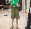 班尼路童裝男童短褲夏季2025新款兒童工裝褲中大童涼感透氣褲子男孩潮褲 軍綠樹叢魔術(shù)貼 130 【推薦體重45-56斤】 曬單實(shí)拍圖