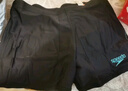 速比濤（Speedo）泳褲男動感大標(biāo)彈力速干不貼身抗氯平角泳褲 中灰藍(lán) 34 曬單實拍圖