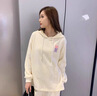革曼孕婦裝夏裝寬松大碼上衣遮肚子夏季裙子泡泡袖孕婦連衣裙夏天裙子 米白色 L(建議120-140斤) 曬單實(shí)拍圖