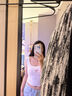俞兆林背心女純白色棉質(zhì)運(yùn)動(dòng)打底內(nèi)搭夏外穿寬松坎肩無袖t恤上衣 曬單實(shí)拍圖