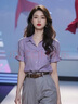 蘇洛琳（SULUOLIN）2025年春天夏季新款兩件職業(yè)西裝套裝女士小個(gè)子穿搭休閑氣質(zhì)衣服 兩件套裝 S   85-100斤 曬單實(shí)拍圖
