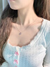 寶菲格鉑金項(xiàng)鏈女士白金項(xiàng)鏈吊墜女情人節(jié)禮物送女友 鉑金項(xiàng)鏈+一心一意吊墜 曬單實(shí)拍圖