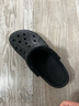 卡駱馳crocs七夕禮物洞洞鞋貝雅男鞋女鞋輕便耐磨一腳蹬拖鞋休閑鞋|10126 黑色-001 40 (250mm) 曬單實拍圖