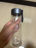 米家玻璃杯 雙層帶茶隔水杯 耐高溫泡茶杯  加厚透明杯子400mL 金屬灰 曬單實(shí)拍圖