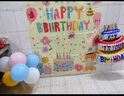 仕彩生日場景布置裝飾掛布條幅氣球男孩女孩幼兒園室內(nèi)多巴胺拍照背景 曬單實拍圖