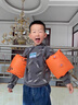 JCZS兒童游泳手臂圈浮袖套小孩寶寶水袖漂充氣氣囊成人救生圈游泳裝備 【2025加厚新款】橘色 曬單實(shí)拍圖
