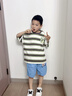 班尼路童裝男童夏裝套裝2025新款兒童短袖中大童工裝褲夏季運動(dòng)舒適衣服 藍黃條紋藍綠星標X+卡其 110 【推薦體重30-37斤】 曬單實(shí)拍圖