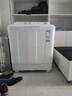 海爾（Haier）雙缸洗衣機12KG半自動(dòng)雙桶老人家用操作簡(jiǎn)單租房宿舍大容量移動(dòng)腳輪老式洗衣機鄉鎮可達以舊換新 【12公斤】628S噴淋漂洗+颶風(fēng)水流+魔術(shù)過(guò)濾器 曬單實(shí)拍圖
