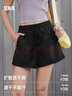 森馬（Semir）休閑褲女涼感寬松顯瘦夏季2025吸濕速干開叉質(zhì)感短褲109325125001 曬單實拍圖