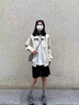 蕓蕁外套女2025新款oversize短外套女美式復古棒球服寬松國潮外套女春 秋款里布款春-米白 【面料】 S 【建議80斤-100斤】 曬單實拍圖