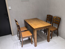 優(yōu)卡吉餐桌簡約實木餐桌椅組合小戶型西餐臺飯桌HQ-610 1.2米1+4胡桃色 曬單實拍圖