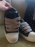 耕汐GENGXI美式高街ro板鞋春秋百搭男女情侶鞋厚底增高面包鞋潮流百搭胖丁鞋 黑色 【奶香底】 42 曬單實(shí)拍圖