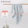 嫚熙（EMXEE）嬰兒紗布浴巾純棉寶寶新生兒童浴巾大尺寸洗澡包裹包巾 海底空間 110×110cm 曬單實拍圖