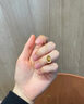 VTL9999足銀項(xiàng)鏈女雙環(huán)碎冰冰純銀鎖骨鏈圓環(huán)生日七夕情人節(jié)禮物女 足銀項(xiàng)鏈【精美禮盒裝+金色】 曬單實(shí)拍圖