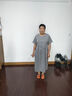 啄木鳥棉質(zhì)黑白小格子長款過膝連衣裙女短袖2025夏新款文藝寬松顯瘦裙子 大格子 2XL 140-150 曬單實拍圖